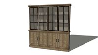 5824-5825 Sheffield dressoir met bovenbouw met stalen deuren
