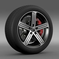 Volkswagen Golf R wheel3d model