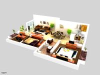 Living Room 0563d model