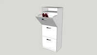 Sapateira 3 Portas Milla Branco Mobile