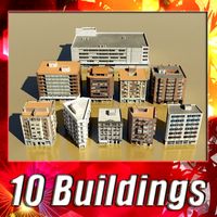 Low Poly Building Collection 1- 103d model
