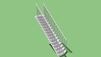 Staircase with hand rail