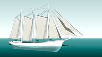 1897 Wawona Schooner Sail Ship