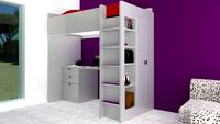 Cama Litera-Librero Escritorio