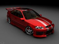 1999 Civic Si 2 door3d model