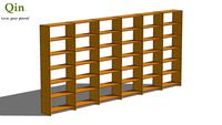 Qin Q6x6 Bamboo Shelf Unit - Caramel Color