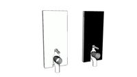 131.033 - Geberit Monolith sanitary module for floor-standing WC, 114 cm, with P-bend, water supply connection, rear centre
