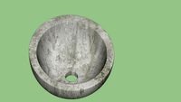 Uovo Countertop Basin in Gris du Marais Marble