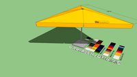 6,0 x 6,0 x 6,0m SCHATTELLO dreieckig / triangular