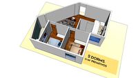 Apartamento 2 dormitorios em 51mt2 privativos