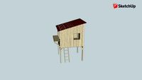 Cabane bois enfant piloti Gob2