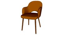 SACHA Sacha-Fauteuil en velours jaune moutarde REF 175793 PRIX 185
