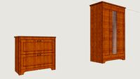 Schlafzimmer Möbel Set, Kleiderschrank + Kommode Bedroom Furniture