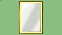 80377 Mirror Steel Rim Gold 105x75cm