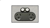 4025Twin Switch Socket Outlet, Saturn, 250V, 10A, Horizon Silver