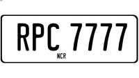 New Standard Philippine Private Motor Vehicle License Plate