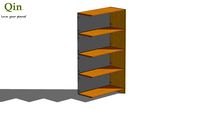 Qin Q4 Bamboo Shelf - Extension 800 with Back - Caramel Color