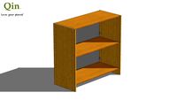 Qin Q2 Bamboo Shelf - Basic 800 with Back - Caramel Color
