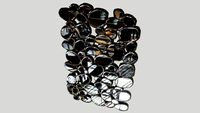 74895 Mirror Water Drops Copper 135x78