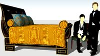 Regency Style Queen Size Bed, Contemporary