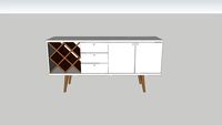 Buffet Liv Branco e Natural Mobly