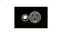 4015Single Switch Socket Outlet, Saturn, 250V, 10A, 1 Gang, Horizon Black