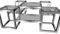 81700 Coffee Table Steps Mirror 100x100cm