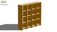 Qin Q4x4 Bamboo Shelf Unit - Natural Color