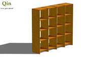 Qin Q4x4 Bamboo Shelf Unit - Caramel Color