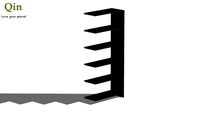 Qin Q5 Bamboo Shelf - Extension 800 - Stained Dark Gray Color