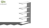 Qin Q4 Bamboo Shelf - Extension 800 - Stained Light White Color