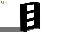 Qin Q3 Bamboo Shelf - Basic 800 - Stained Dark Gray Color