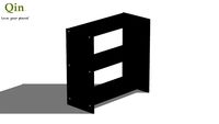 Qin Q2 Bamboo Shelf - Basic 800 - Stained Dark Gray Color