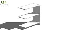 Qin Q2 Bamboo Shelf - Extension 800 - Stained Light White Color
