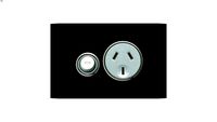 4015Single Switch Socket Outlet, Saturn, 250V, 10A, 1 Gang, Espresso Black