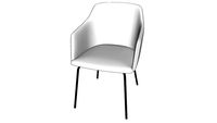'FARELL Farell Fauteuil contemporain blanc REF 175978 PRIX 145 '