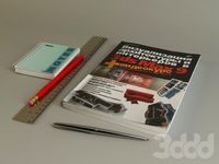 Книга и объекты на столе