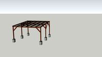 Sloped Wooden Pergola