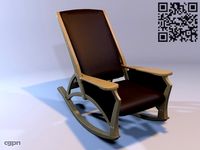 Art Nouveau rocking chair3d model