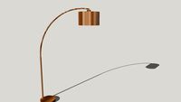 Design coppery floor lamp - KALIPSO design lamp