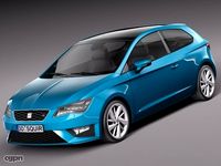 Seat Leon SC 2014 3door3d model
