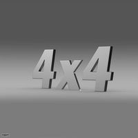 4x4 Logo3d model