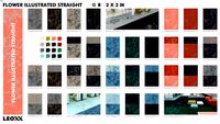 Explain Flower Illustrated Straight 200 x 300 cm - LEOXX Printcollectie