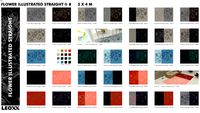 Explain Flower Illustrated Straight 300 x 400 cm - LEOXX Printcollectie