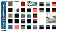 Explain Flower Illustrated Straight 400 x 400 cm - LEOXX Printcollectie