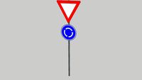 Norwegian roundabout sign