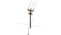 33kV DeadEnd Pole Wood Crossarms & Braces w (3) xfmrs using generally Hubbell-Anderson-Chance-Utility Products x Carl U