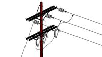33kV DeadEnd (Wood) Pole-Metal Crossarms & Braces x Carl U