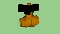 323040 BALLSTOP - Ball valve with built-in check valve with butterfly handle