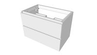 180770 - Qisani Impero 75 Hoogglanswit -onderkast twee laden - under cabinet